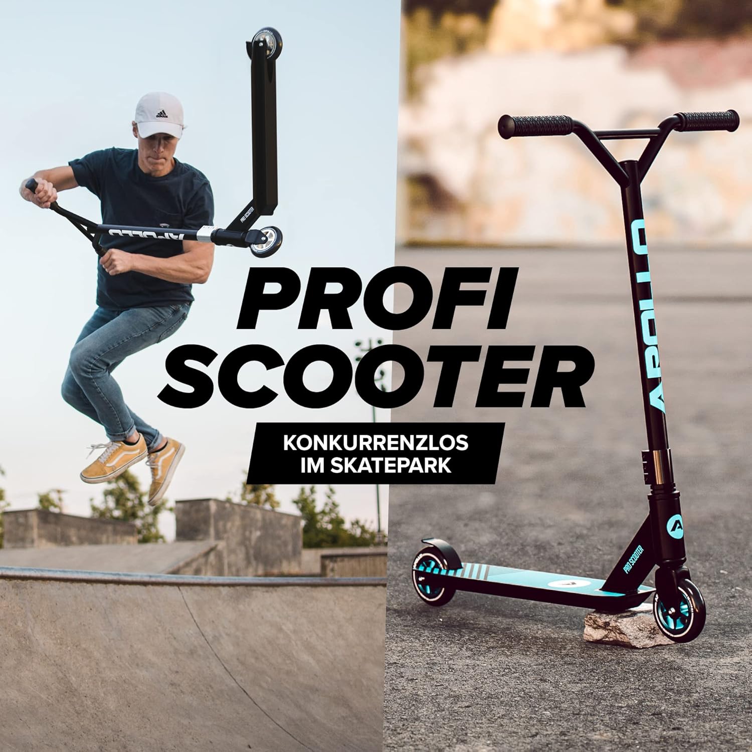 Apollo Genius Pro Stunt Kick Scooter, Robust and Fun Kick Scooter with ABEC 9 Bearings for Children from 6 Years – Bild 2
