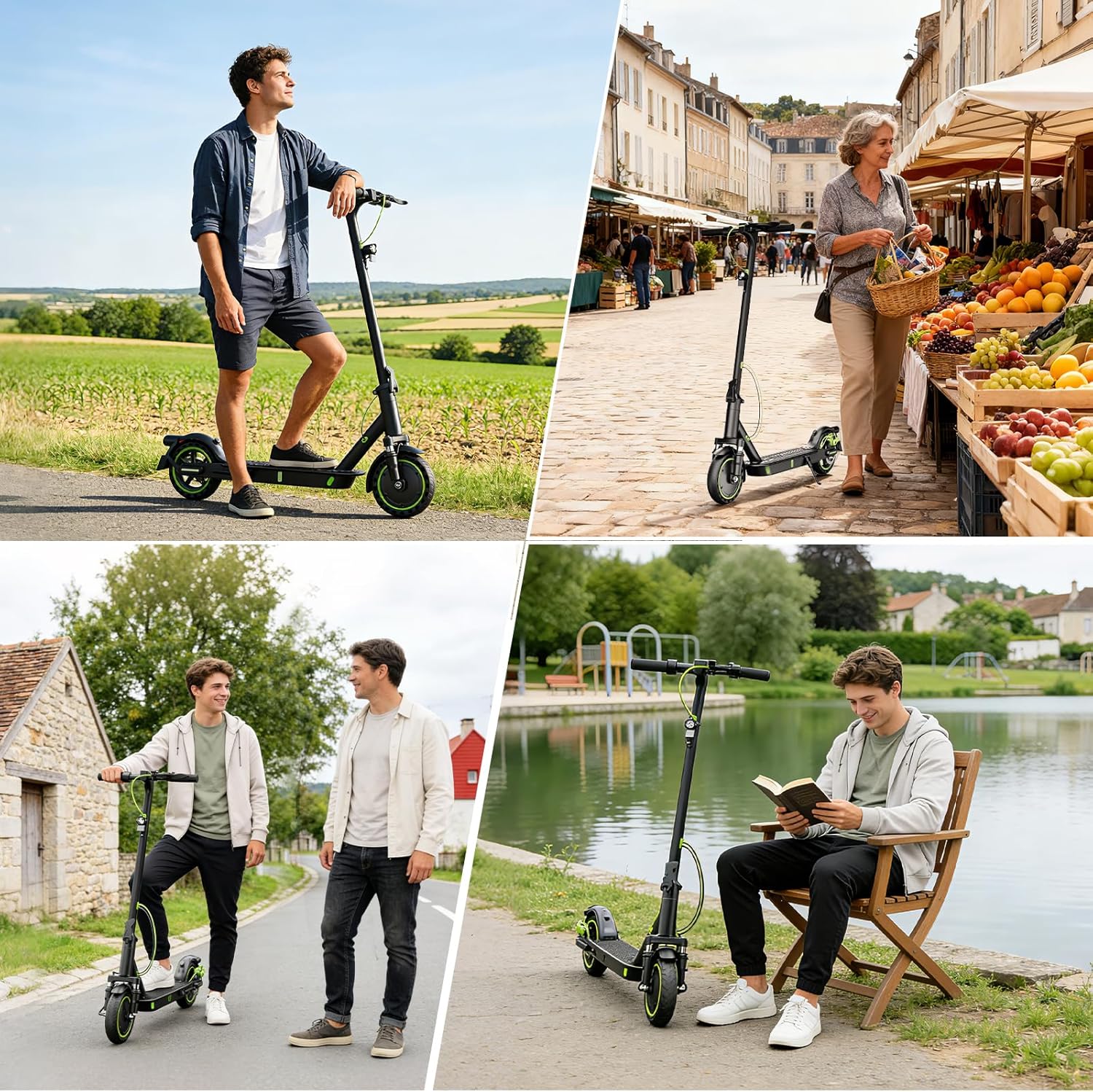 E Scooter S6ABE with Road Legal and Front Wheel Suspension 350 W Motor, 20 km/h, 35 km Range, Electric Scooter – Bild 7
