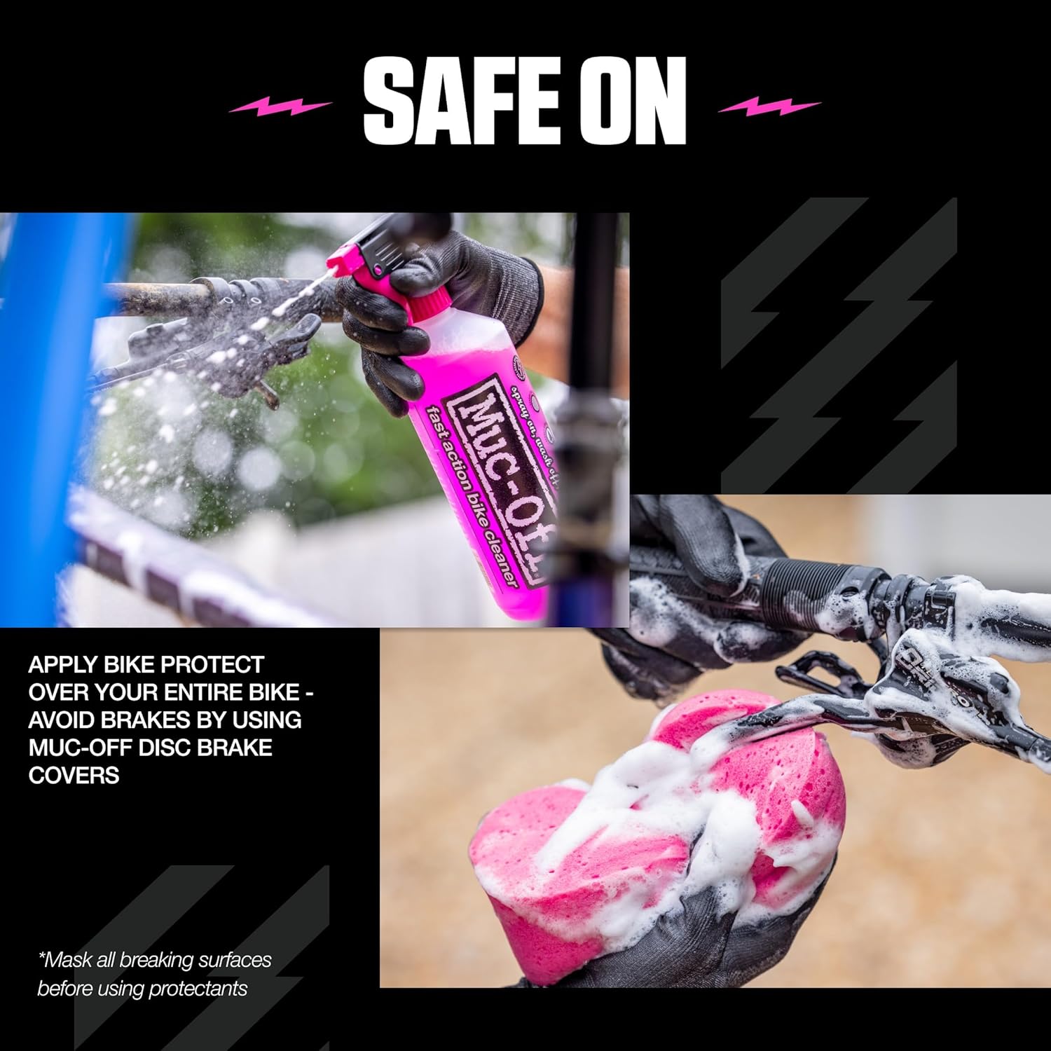 Muc-Off 8 in 1 Bicycle Cleaning Set - Great Gift for Bicycle Lovers - Bicycle Accessories for Cleaning with Muc-Off Bike Cleaner, Bike Protect, Cleaning Brushes and Sponge in Storage Bucket – Bild 5