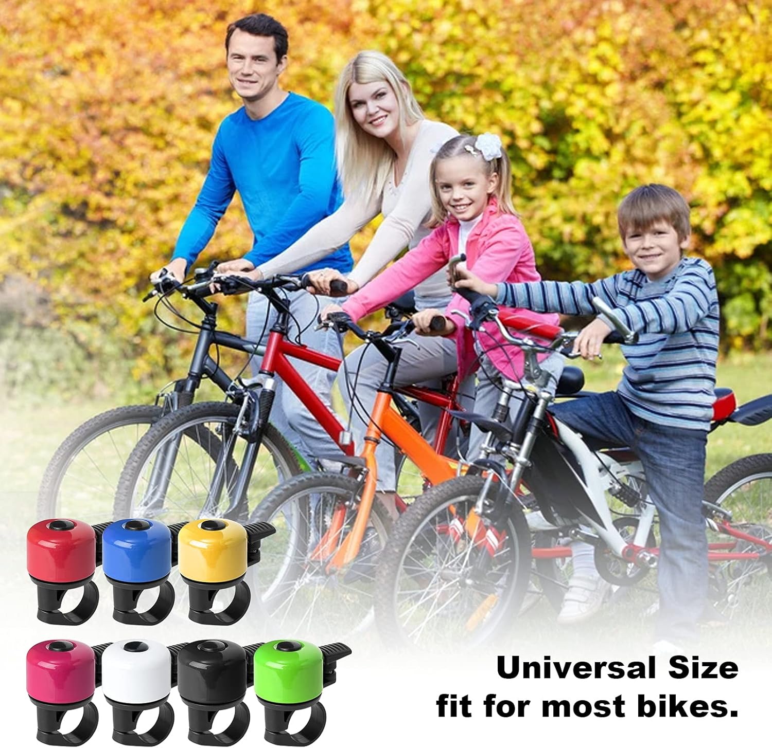 Bicycle Bell Pack of 2 Loud and Melodic Sound Bicycle Bell Classic Mini Bicycle Bell for Children and Adults for Road Bike, Mountain Bike and Scooter – Bild 6
