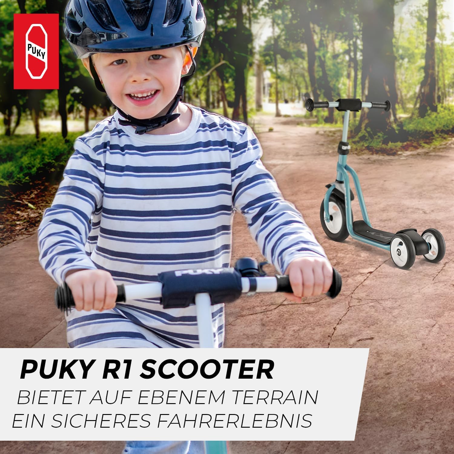 PUKY R 1 Classic Scooter, Safe Scooter for Children from 2 Years, Non-Slip Running Board, Height-Adjustable Handlebars, Top Bicycle Alternative – Bild 2