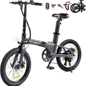 C10 E-Bike Folding Bike 20 Inch Only 18.6 kg Light 250 W Motor 345.6 Wh Battery Ebike with Shimano 7-Speed up to 100 km Range 25 km/h Pedelec with LCD Display, Ideal for Motorhome Commuting