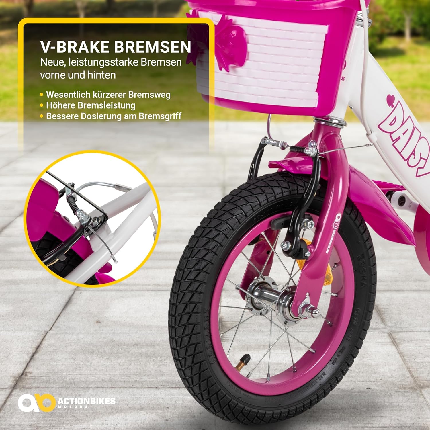 Actionbikes Children's Bicycle Daisy | 12 16 20 Inch - V-Brake Brakes - Bicycle for Children from 2-9 Years - Mudguard for Girls and Boys - Bicycles - Bicycle - Children's Bike – Bild 3