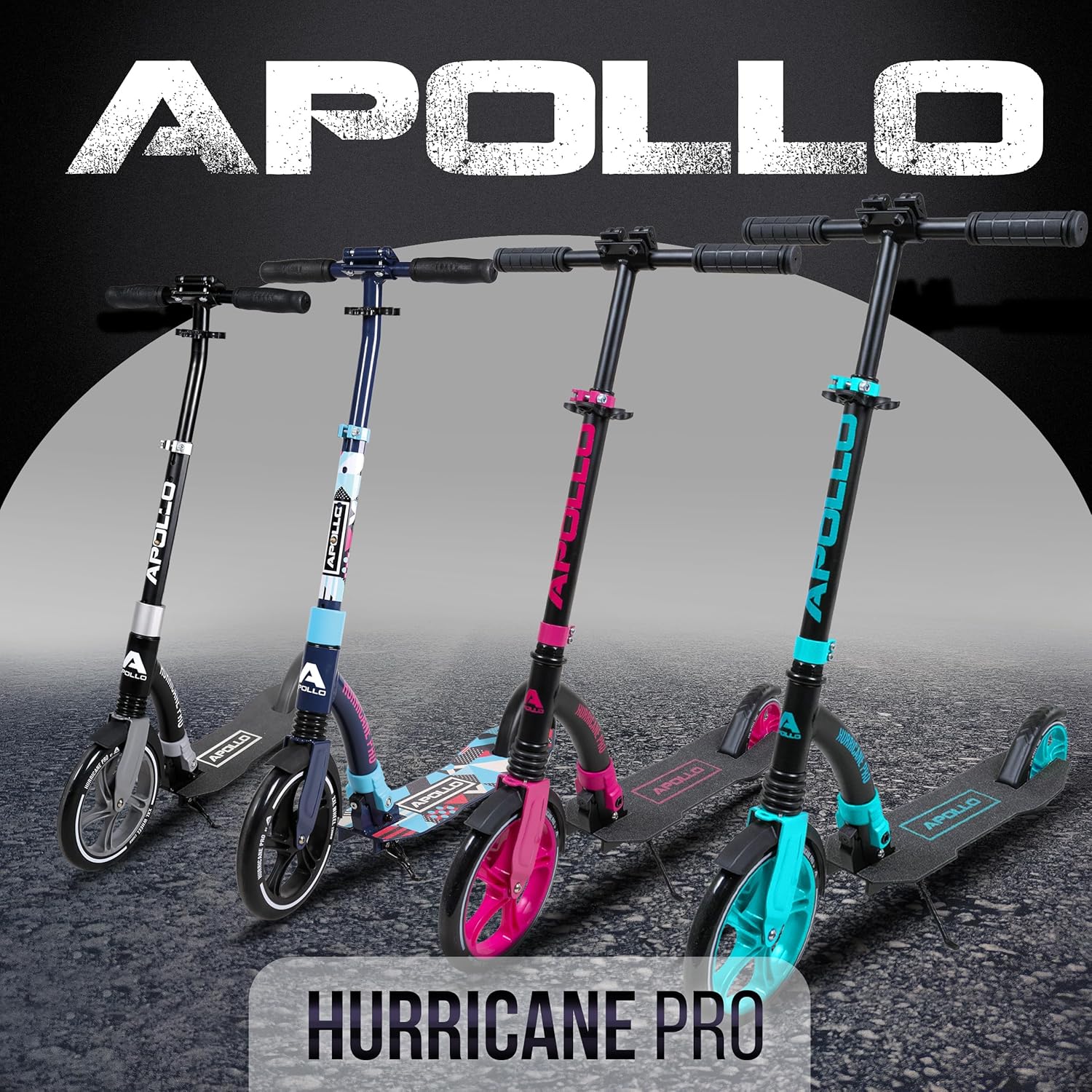 Apollo Scooter - Hurricane City Scooter 230 mm Giant XXL Wheel with Suspension City Scooter Collapsible and Height Adjustable Kick Scooter for Adults and Children. – Bild 7