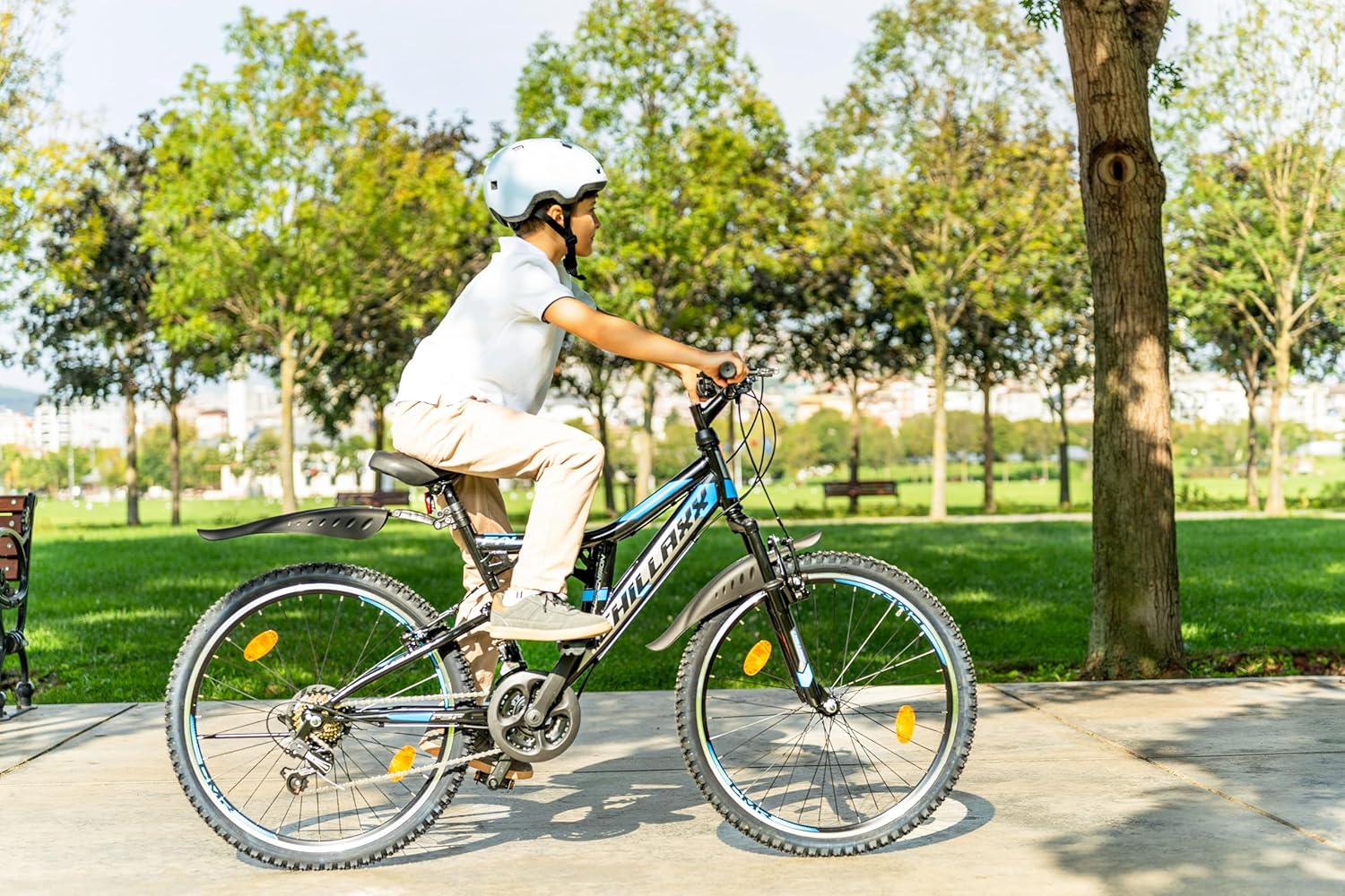 Chillaxx Bike Falcon Premium Mountain Bike in 24, 26, 27.5 and 29 Inch - Bicycle for Boys, Girls, Women and Men - Disc Brake - 21 Speed Gears - Full Suspension – Bild 6