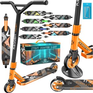 KESSER® Stunt Scooter X-Limit, 360° Steering, Robust Fun Scooter, Stunt Scooter with ABEC 9 Ball Bearings, 100 mm PU Wheels, Kick Scooter, City Scooter, Trick Scooter for Children Adults