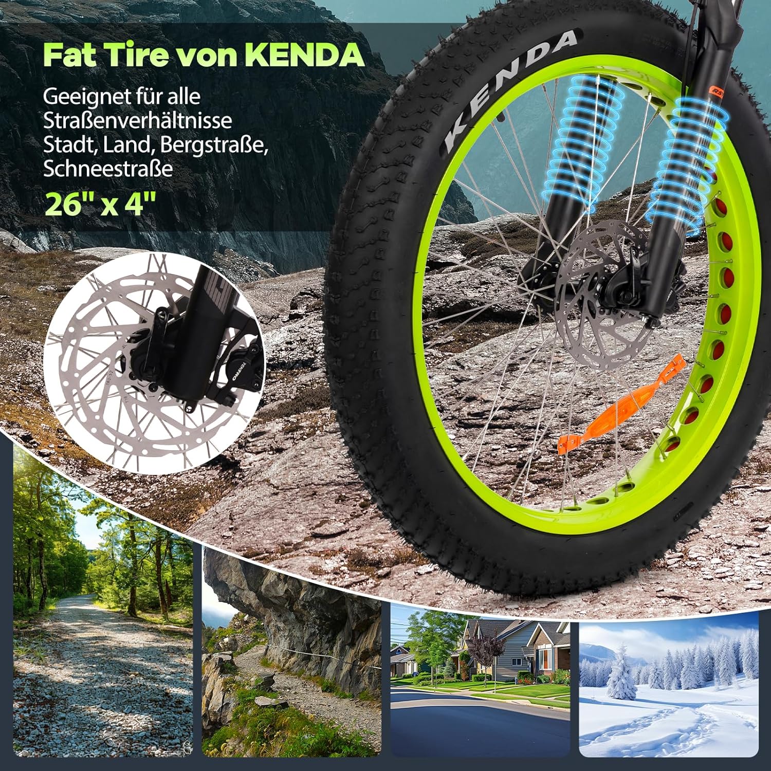 E-Bike Mountain Bike, Strong Bafang Motor, Derailleur Gear, Disc Brakes, Mountain Bike E-Bike, Pedelec with Samsung Battery, E-Bike for Men and Women – Bild 4