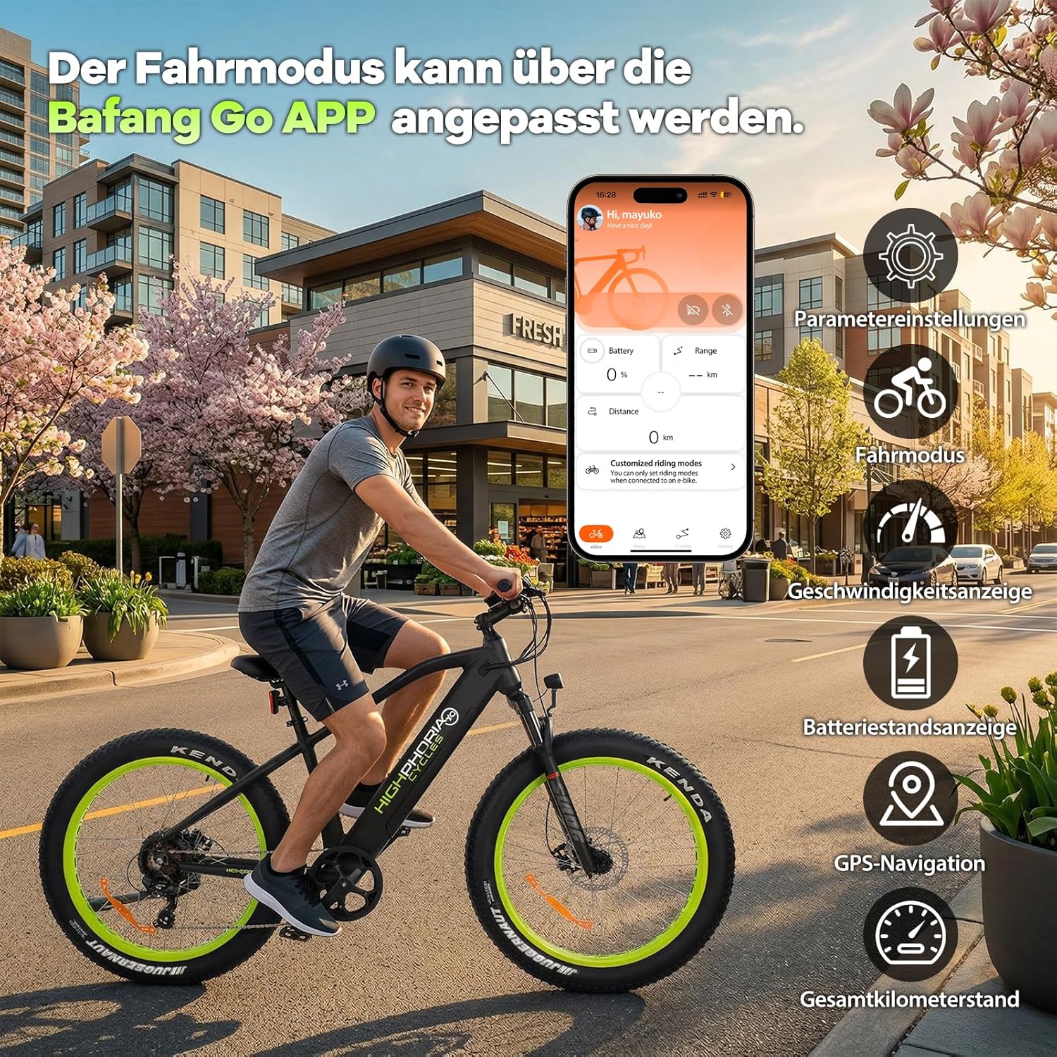 E-Bike Mountain Bike, Strong Bafang Motor, Derailleur Gear, Disc Brakes, Mountain Bike E-Bike, Pedelec with Samsung Battery, E-Bike for Men and Women – Bild 7