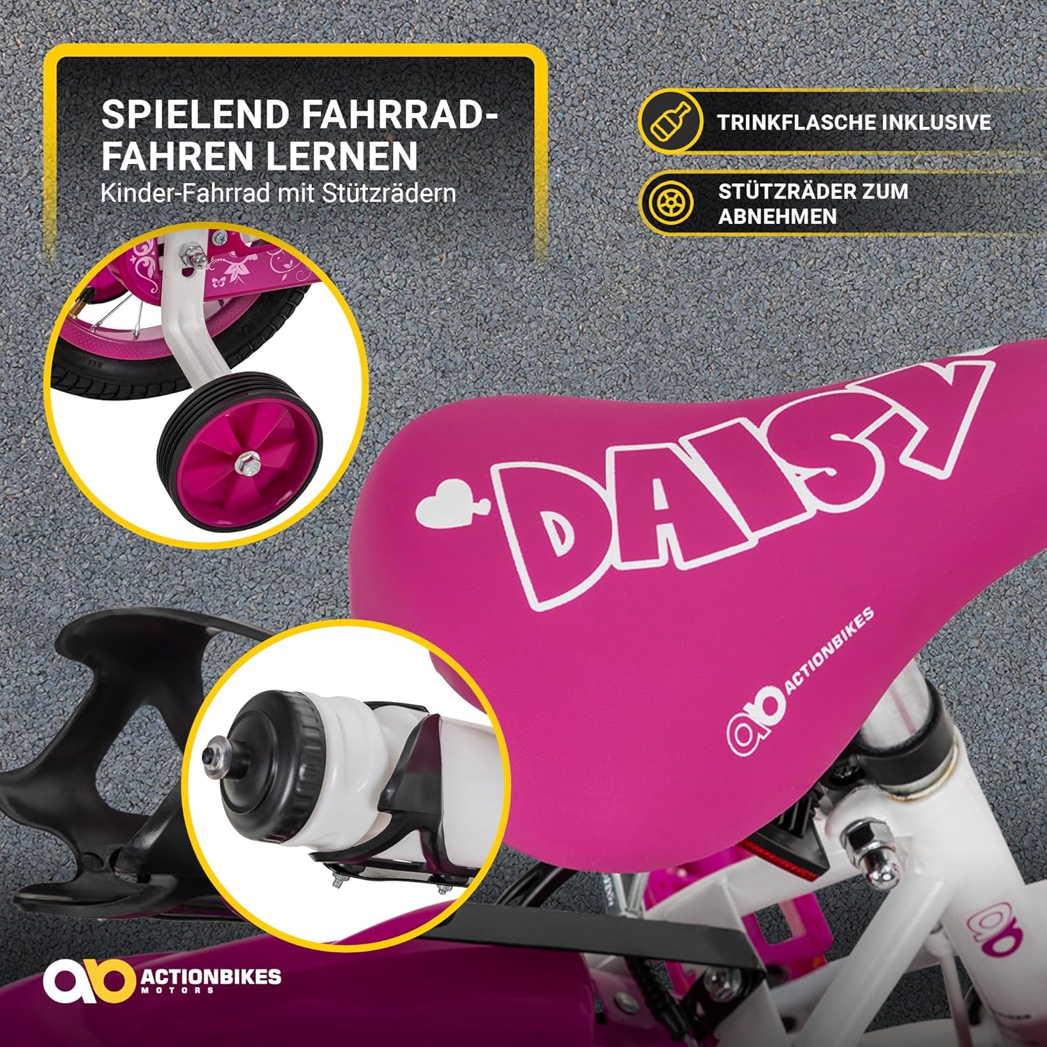 Actionbikes Children's Bicycle Daisy | 12 16 20 Inch - V-Brake Brakes - Bicycle for Children from 2-9 Years - Mudguard for Girls and Boys - Bicycles - Bicycle - Children's Bike – Bild 7
