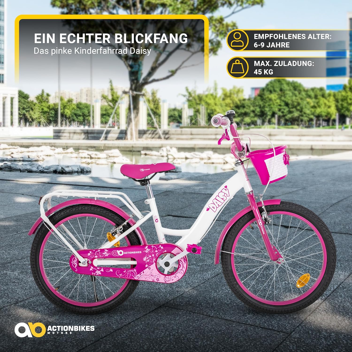 Actionbikes Children's Bicycle Daisy | 12 16 20 Inch - V-Brake Brakes - Bicycle for Children from 2-9 Years - Mudguard for Girls and Boys - Bicycles - Bicycle - Children's Bike – Bild 6