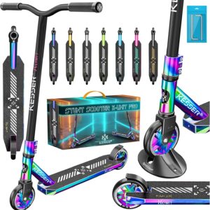 Kesser® Stunt Scooter X-Limit-Pro 360° Steering Fun Scooter Stunt Scooter with Stand ABEC 9 Ball Bearings, 110 mm PU Wheels, Kick Scooter City Scooter Trick Scooter for Children Adults