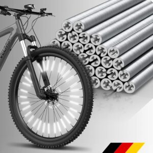 Velmia Spoke Reflectors Set, 36 Pieces, StVZO (German Road Regulation) Approved I 360° Visibility – Easy Assembly – Bicycle Spoke Reflectors – Cat Eyes