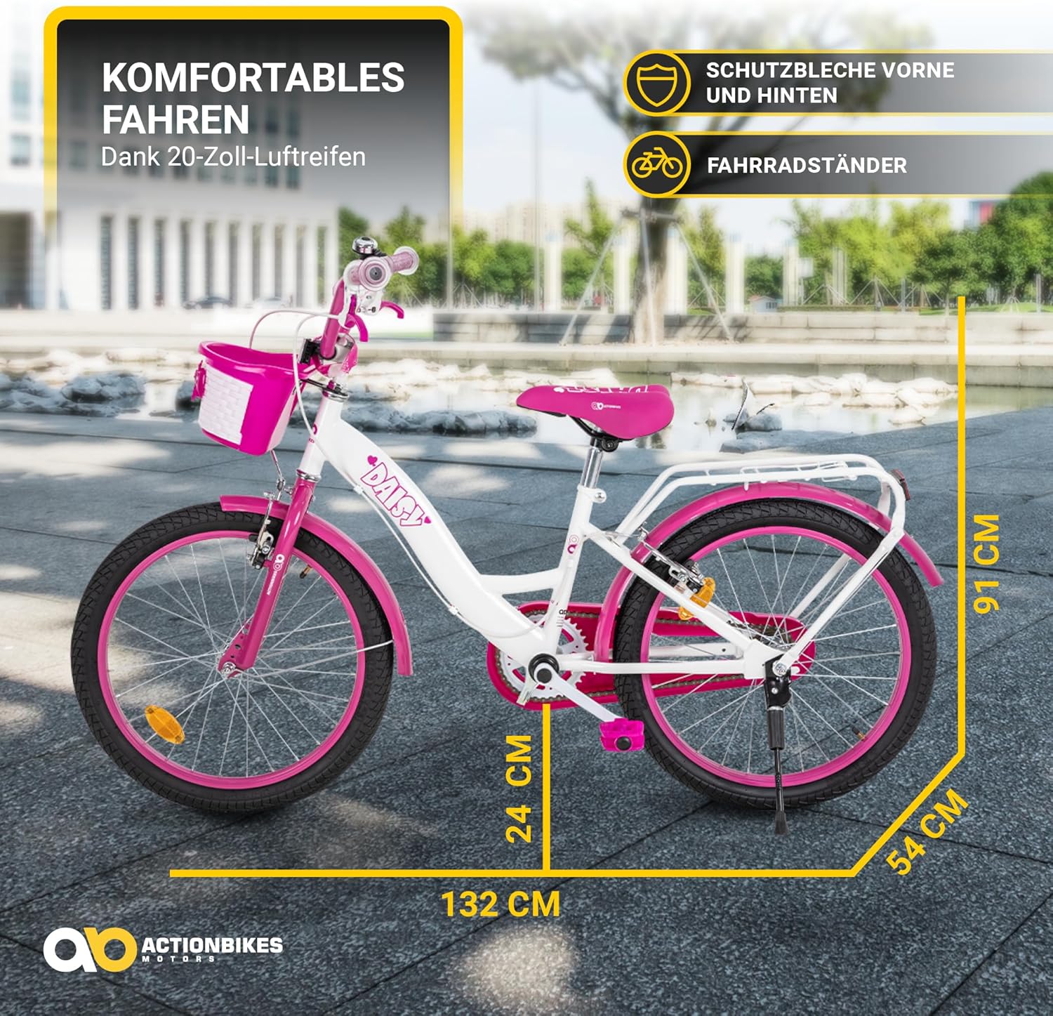 Actionbikes Children's Bicycle Daisy | 12 16 20 Inch - V-Brake Brakes - Bicycle for Children from 2-9 Years - Mudguard for Girls and Boys - Bicycles - Bicycle - Children's Bike – Bild 4