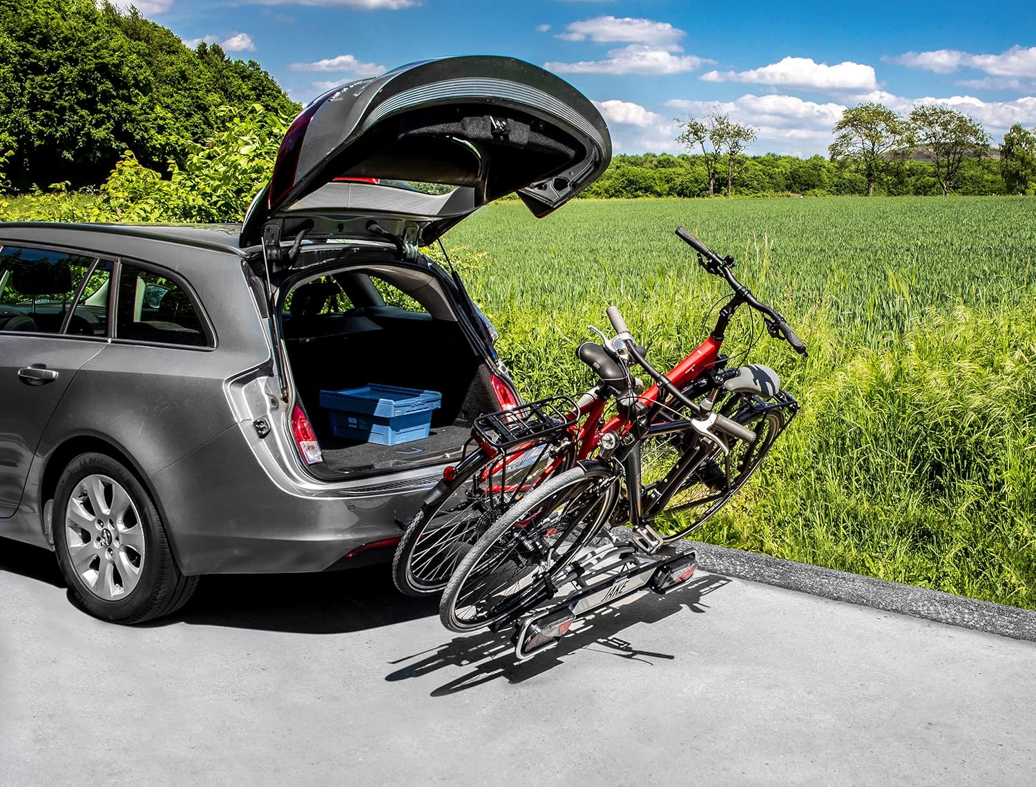 EUFAB Jake 11510 Bicycle Carrier, Suitable for E-Bike, Partially Pre-Assembled, Expandable, Anti-Theft Protection, for 2 Bikes, for Trailer Coupling – Bild 5