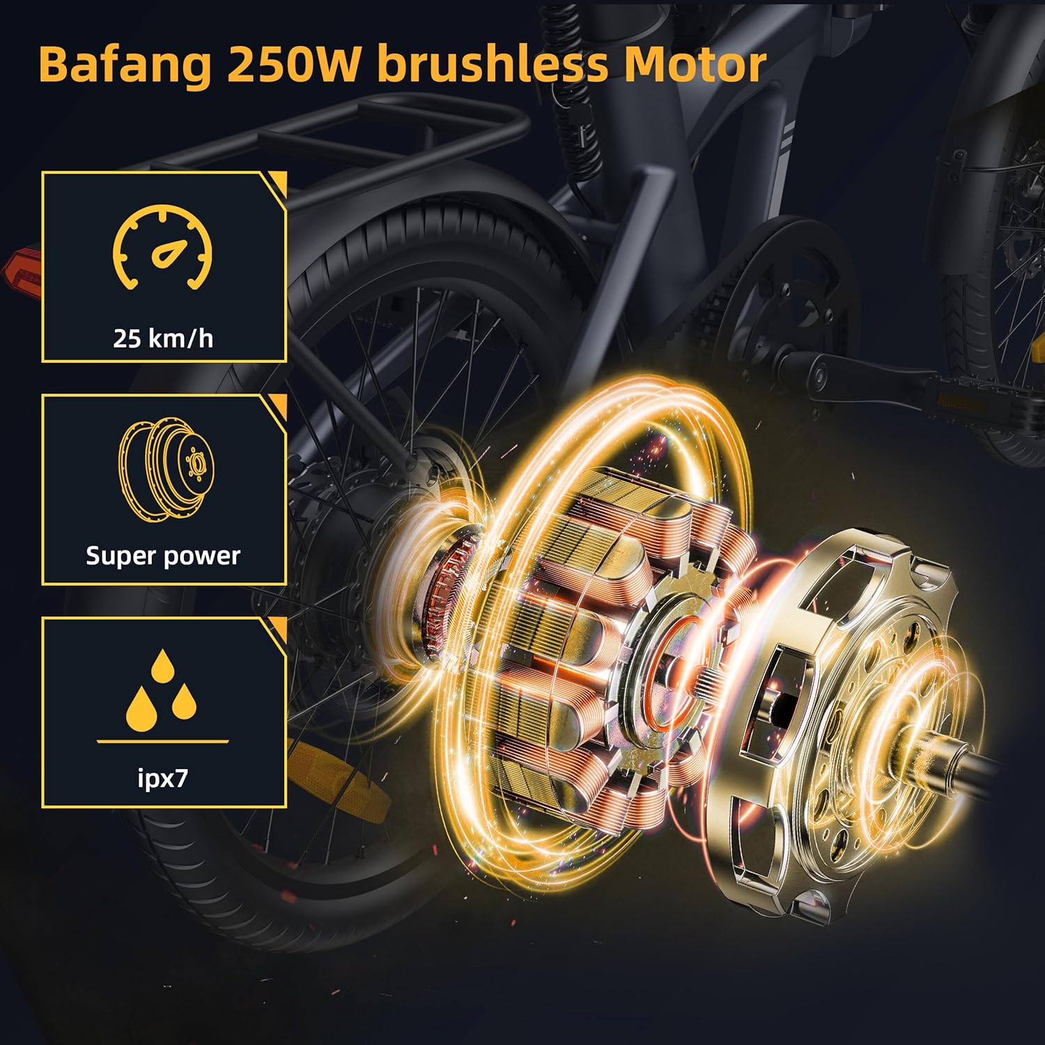ADO E-Bike Air20Pro/Ultra, Electric Bikes, Bafang Brushless Motor, Folding Bike E-Bike, Belt Drive, Dual Mode Switching E Bike 20 Inches, 2/3 Gear, ADO Smart App, 2.4 Inch IPS Display, ebike Women/Men – Bild 8