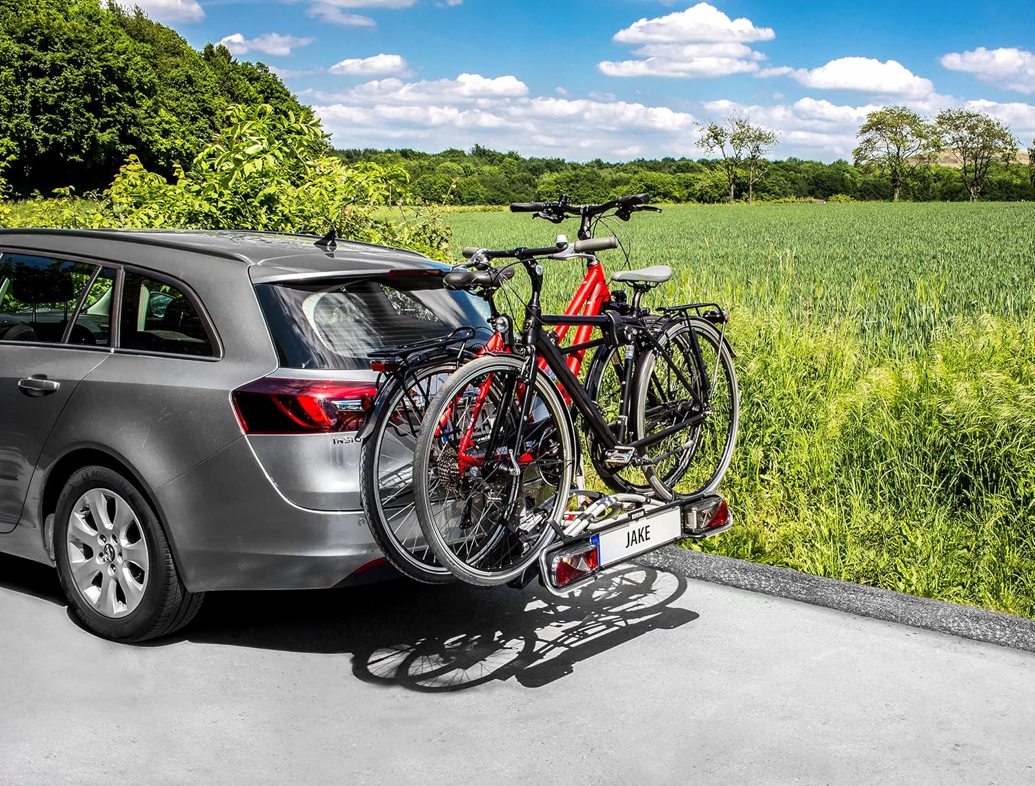 EUFAB Jake 11510 Bicycle Carrier, Suitable for E-Bike, Partially Pre-Assembled, Expandable, Anti-Theft Protection, for 2 Bikes, for Trailer Coupling – Bild 4