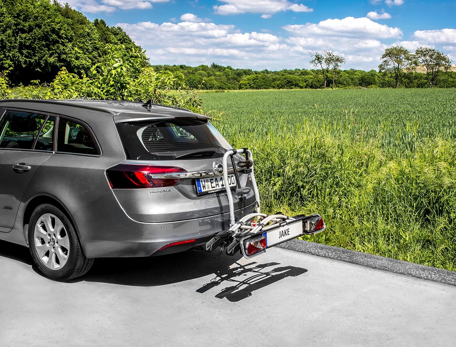EUFAB Jake 11510 Bicycle Carrier, Suitable for E-Bike, Partially Pre-Assembled, Expandable, Anti-Theft Protection, for 2 Bikes, for Trailer Coupling – Bild 3