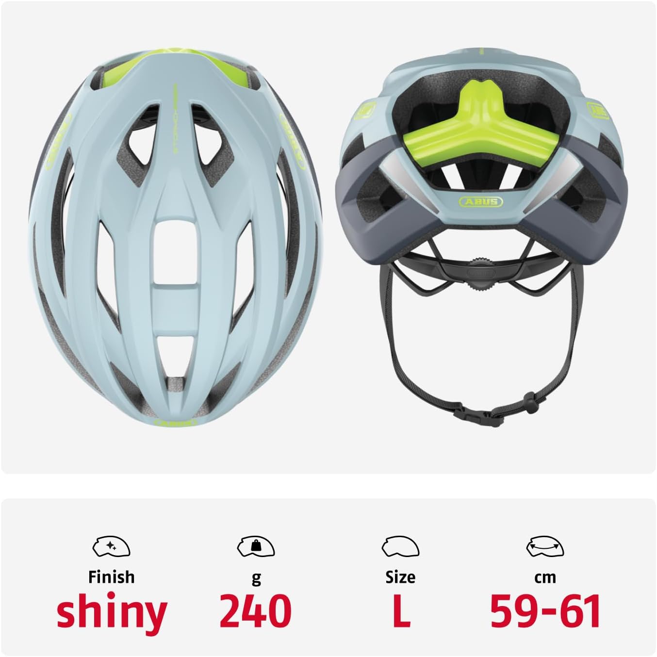 ABUS StormChaser Road Bike Helmet, Lightweight and Comfortable Bicycle Helmet for Professional Cycling for Men and Women – Bild 3
