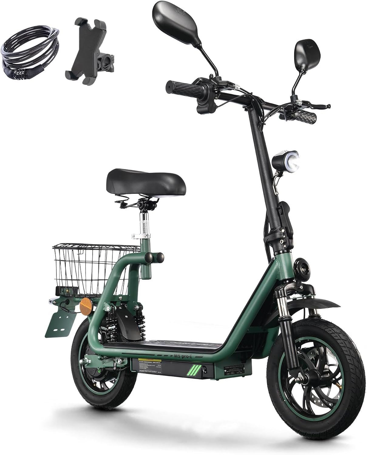 TWOFISH 12/14 Inch Electric Motorcycle for Adults, EEC Road Legal, E Moped with 500 W Motor 48 V 13 Ah Battery, Disc Brakes Double Suspension, 30 km Range Max 120 kg