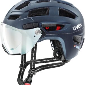 uvex Finale Visor V - Safe City Helmet for Men and Women - with Photochromic Visor - Includes LED Light