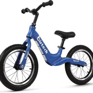 Hello-5ive 14 inch children's balance bike for boys and girls from 3, 4, 5, 6 years, pneumatic tyres with magnesium alloy frame, lightweight, pedaloses training bike for toddlers