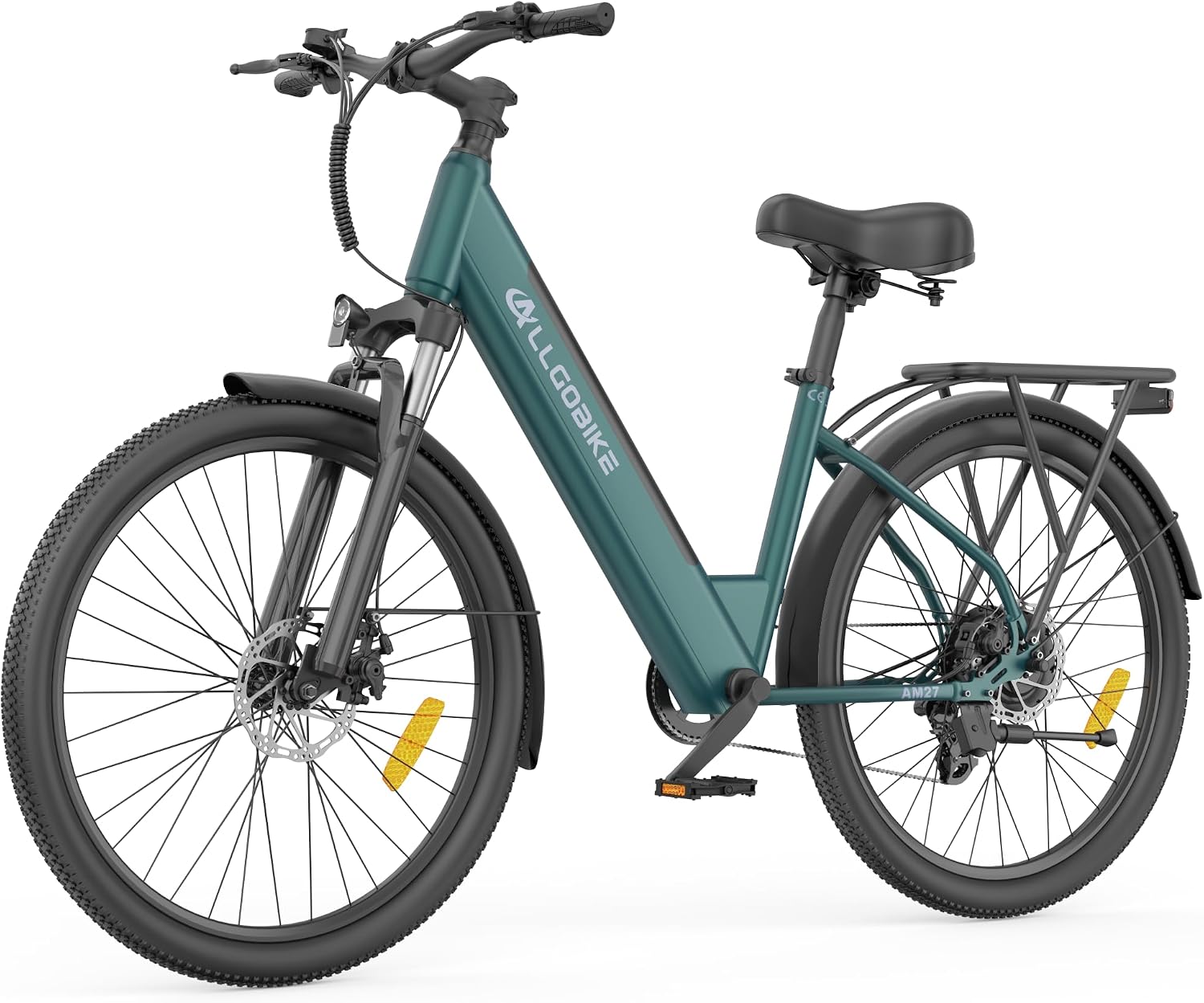 AM27 Electric Bicycle 27.5 Inch E-Bike for Men and Women 250 W Motor 36 V 15 Ah Battery 25 km/h 7 Speed Gears 3 Support Levels Disc Brakes LED Lighting