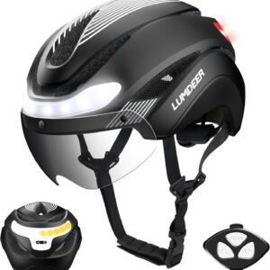 LUMDEER Bicycle Helmet Men and Women Adults with Light Front and Rear