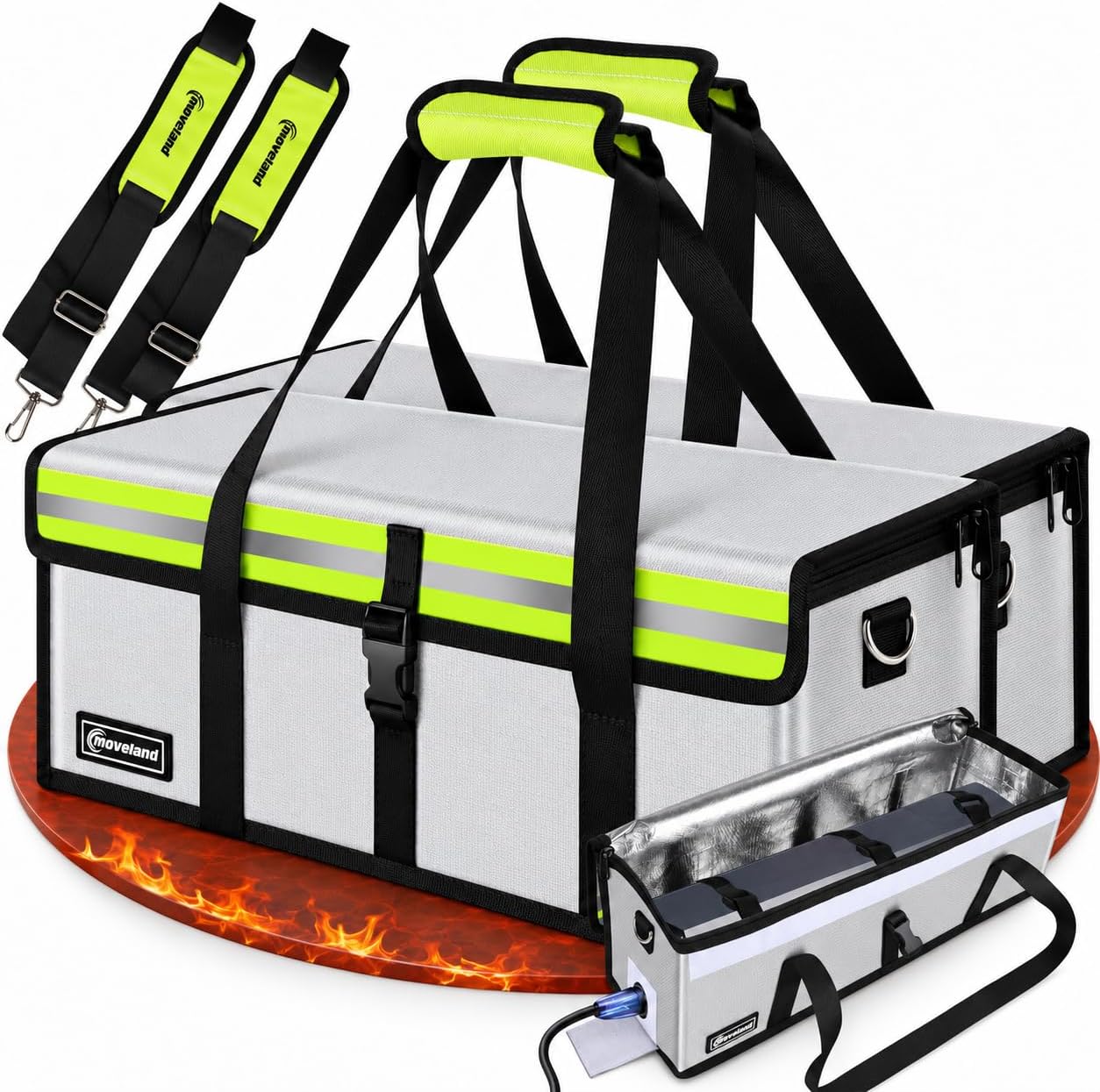 moveland Set of 2 Ebike Battery Bags, 49 x 15 x 16 cm with Charging Port