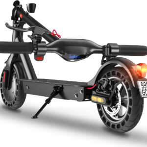 E Scooter with Road Legal with App Max 40 km Range, 10 Inch Electric Scooter with Honeycomb Tyres, Dual Brake System and Double Suspension 20 km/h, Electric Scooter up to 120 kg for Men and Women