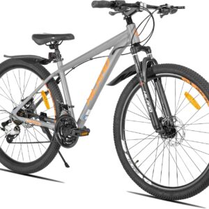 Hiland Bedrock Mountain Bike 27.5 Inch 24 Speed Aluminium Frame Mountain Bike with Hydraulic Disc Brakes and Suspension Fork, Unisex MTB Bicycle for Men and Women