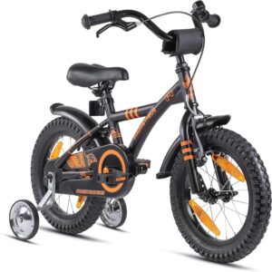 PROMETHEUS BICYCLES Hawk Kinderfahrrad 14 Zoll ab 3 Jahren, Stützräder