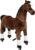 small foot Plush Riding Horse on Wheels, Toy Horse for Riding, Maximum Load 50 kg, for Children from 5 Years, 12462, Brown