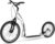 YEDOO Mula Y40 Kick Scooter for Adults with Pneumatic Tyres 20/16 and Load Capacity up to 150 kg. Scooter with Stand and Removable, Non-Slip Footboard, Dog Scooter. Silver