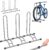 TLGREEN 3 x Bicycle Stand Floor, Removable Bicycles, Bicycle Stand, Tyre Width up to 80 mm, 20-28 Inches, Rear Wheel Bicycle Holder, Wheel Stand for Mountain Bike, Road Bike, MTB, Sturdy, Sand Grey