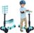 Kinder Roller|Tretroller Kinder mit Abnehmbarem Sitz | Höhenverstellbarer Kinderroller mit Leuchträdern Kinderscooter für Jungen und Mädchen