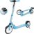 MEE GOO H007D Scooter with Disc Brake, Double Shock Absorbers, 200 mm PU Wheels, ABEC-7 Bearings, Foldable Scooter for Adults 18+, Non-Slip Deck with Pink/White/Blue
