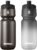WEMEET Leak-proof Bicycle Water Bottle, Road Bike Water Bottle, 700 ml, BPA-Free, Squeeze Wheel Bottle with Capacity Scale, for Riding, Gym (Black & Black White, Pack of 2)