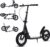 City Scooter Adult 150 kg Load Capacity 290 mm Big Wheel Scooter, Foldable City Scooter with Handbrake and Brake, Children’s Scooter from 7, Height Adjustable Kick Scooter