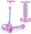 Nattork Scooter Children’s Scooter, 3 Wheels Children’s Scooter with Wide Non-Slip Deck and T-Bar Handle, Balance Training Scooter with Height Adjustable for Children from 3 Years, Maximum up to 100