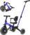 XJD 5-in-1 Tricycle, Balance Bike from 1 Year with Push Bar for Children from 1-4 Years, Balance Bike with Removable Pedals and Adjustable Seat, Children’s Tricycle, Baby Bicycle (Blue)