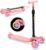 Youyijia Foldable Scooter for Kids, 3 Wheel Scooter with Luminous Wheels, Height Adjustable Handlebar, Luminous Scooter for Boys and Girls