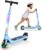 SISIGAD E Scooter Kinder für 6-12 Jahre, E Roller Kinder 5.3 Zoll Kinderroller mit Blinkende LED-Leuchten & 3 Einstellbare Höhe, Elektroroller Kinder Max 10km/h, 45W Motor, Maximale Belastung 70kg