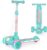 Nattork Scooter Children’s Scooter, 3 Wheels Children’s Scooter with Wide Non-Slip Deck and T-Bar Handle, Balance Training Scooter with Height Adjustable for Children from 3 Years, Maximum up to 100