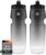 Bicycle Water Bottle, 750 ml, BPA-Free, Leak-Proof Sports Bottle, Dishwasher Safe, for Outdoor Gym, Hiking, Cycling (Black White) – 750 ml x 2