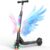 SISIGAD Children’s E Scooter for 6-8-10 Years, 5.3 Inch Children’s Scooter with Flashing LED Lights & 3 Adjustable Heights, Children’s E Scooter 45 W Motor Max 10 km/h, Maximum Load 70 kg