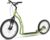 YEDOO Three Y40 Kick Scooter for Adults with Pneumatic Tyres 20/16 and Load Capacity up to 150 kg. Scooter Scooter with Adjustable Handlebar. Black (Green)