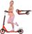 RELAX4LIFE Kickscooter Foldable & Height Adjustable, City Scooter with Bell & Stand, Scooter with Double Suspension & Carry Strap, Scooter up to 100 kg Load Capacity, for Children and Adults, PU