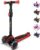 YOLEO Children’s Scooter for 3-12 Years, Children’s Scooter with 4 Adjustable Heights, LED Luminous Wheels, Children’s Scooter, Shock Absorbing Design, Easy to Steer, Balance Training Scooter for