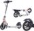 Ultra Wide Big Wheels Adult Scooter with Disc Handbrake – Foldable and Height Adjustable | 150kg Capacity Commuter Scooter for Teenagers and Unisex Riders