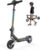 E Scooter Kinder 6-12 Jahre | 150W Motor, 5/10/16km/h, Verstellbare Höhe 82-102 cm, Kinder E-Roller mit Schwingarm-Federung, 6″-6,5″ Reifen, Bunte Regenbogenlichter, LED Display, bis zu 9-10 km